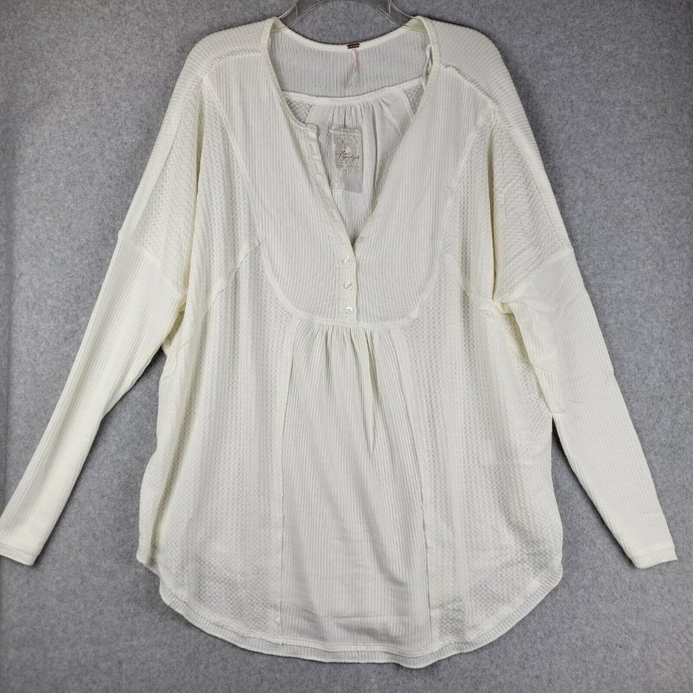 Free People Cream Tunic Top